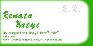 renato matyi business card